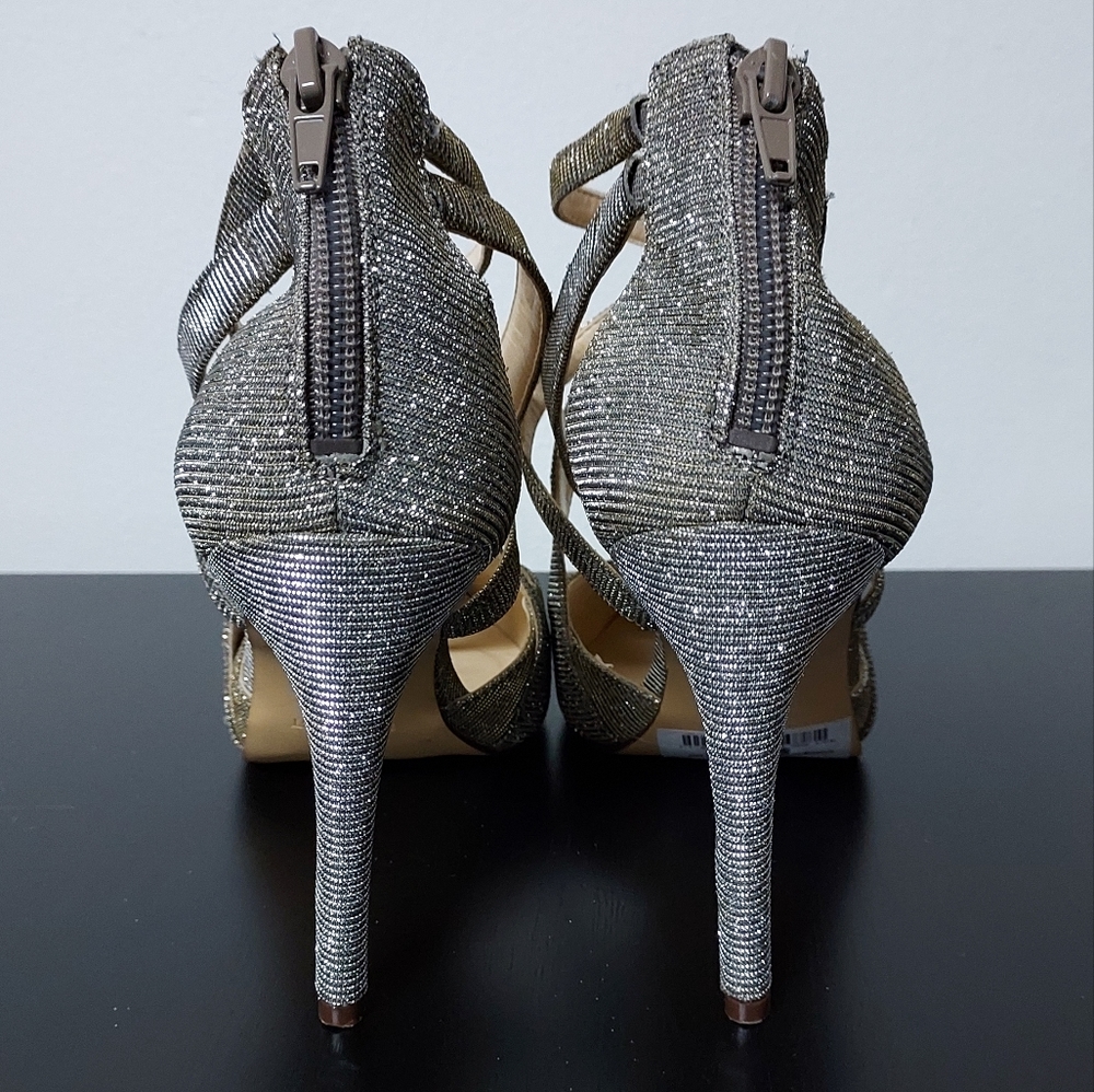 ✨️ Glamorous Nine West sparkly strappy heels 7/7.5 - Picture 2 of 4